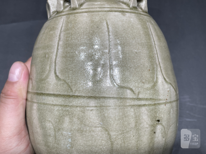 明 象州窑六系盘口壶（刻莲瓣） - 图8